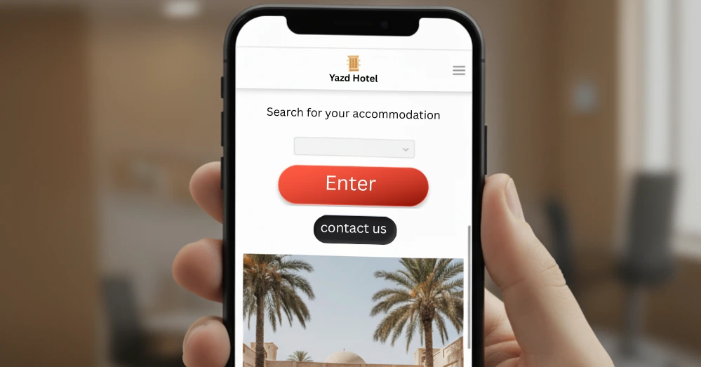 User interface of hotel app